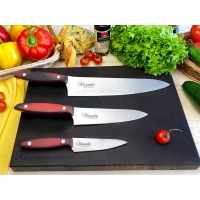 Набор из 3-х кухонных ножей Alexander AUS-8 Satin, Kizlyar Supreme купить в Твери